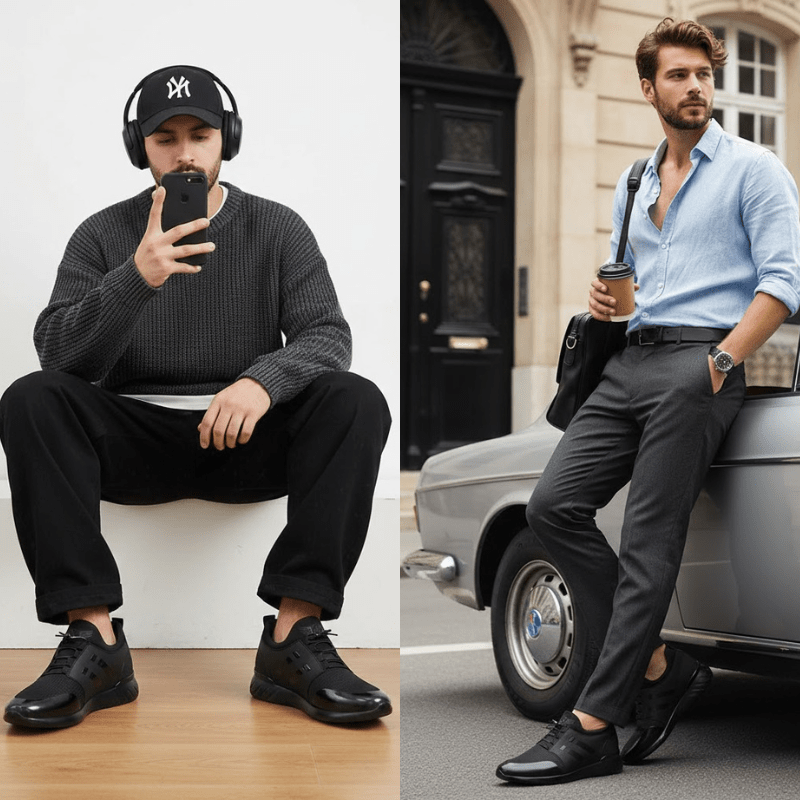 Baskets pour hommes en cuir premium Matteo