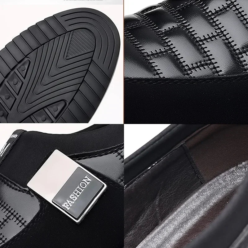 Collection de baskets en cuir décontractées et de mocassins pour hommes UrbanElegance