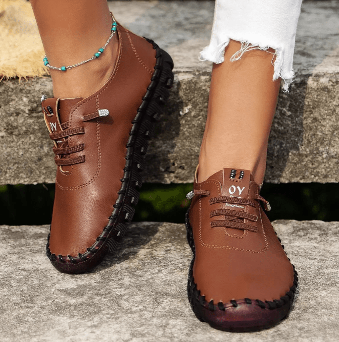 Baskets en cuir confortables pour femmes